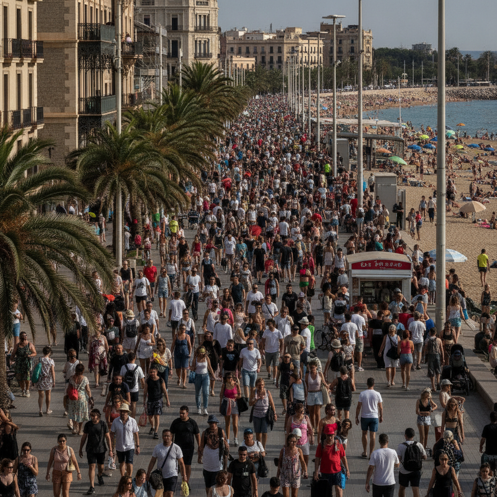 Veïns de la Barceloneta i el Poblenou clamen contra la saturació turística