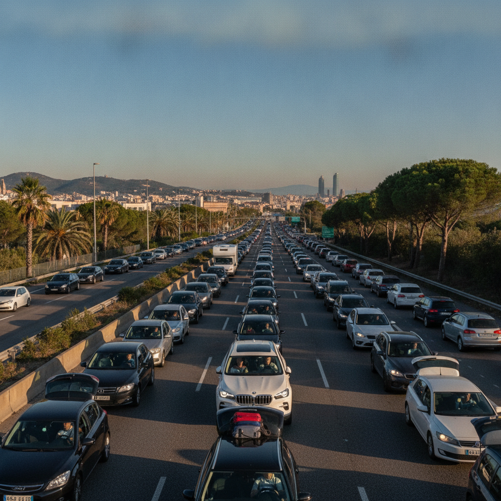 Més de mig milió de vehicles sortiran de Barcelona aquest cap de setmana per Sant Joan