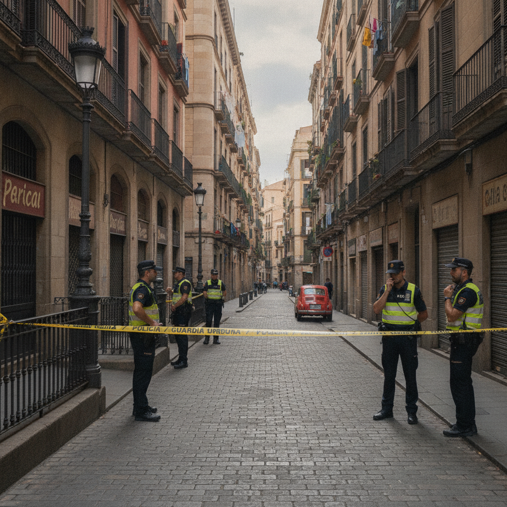 Detingut un home a Barcelona amb un matxet de més de 30 cm al carrer Muntaner