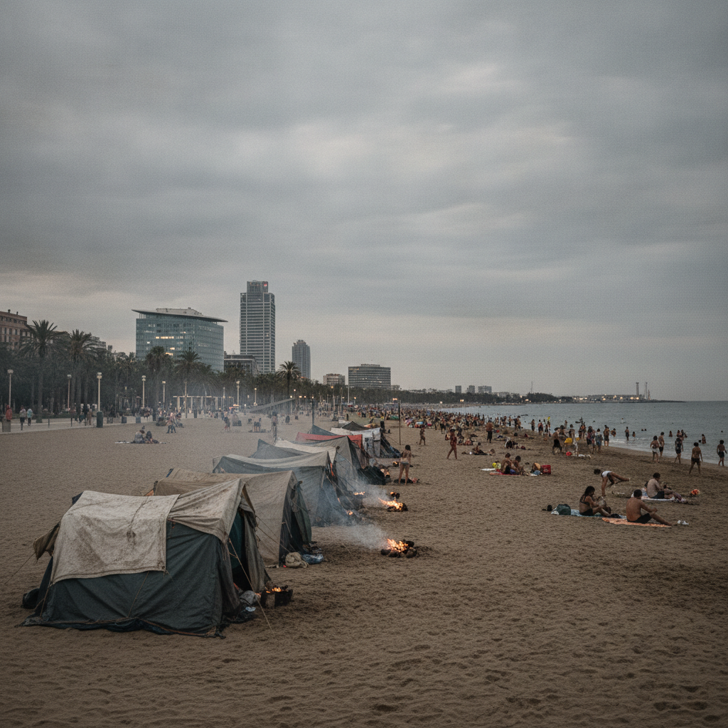 El litoral de Barcelona, nuevo refugio ante la crisis de vivienda: crecen asentamientos