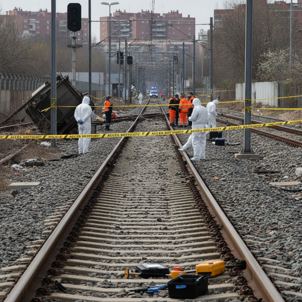 Coche cae a la vía del tren R4 en Sabadell: Interrumpida la circulación entre Sabadell y Barberà