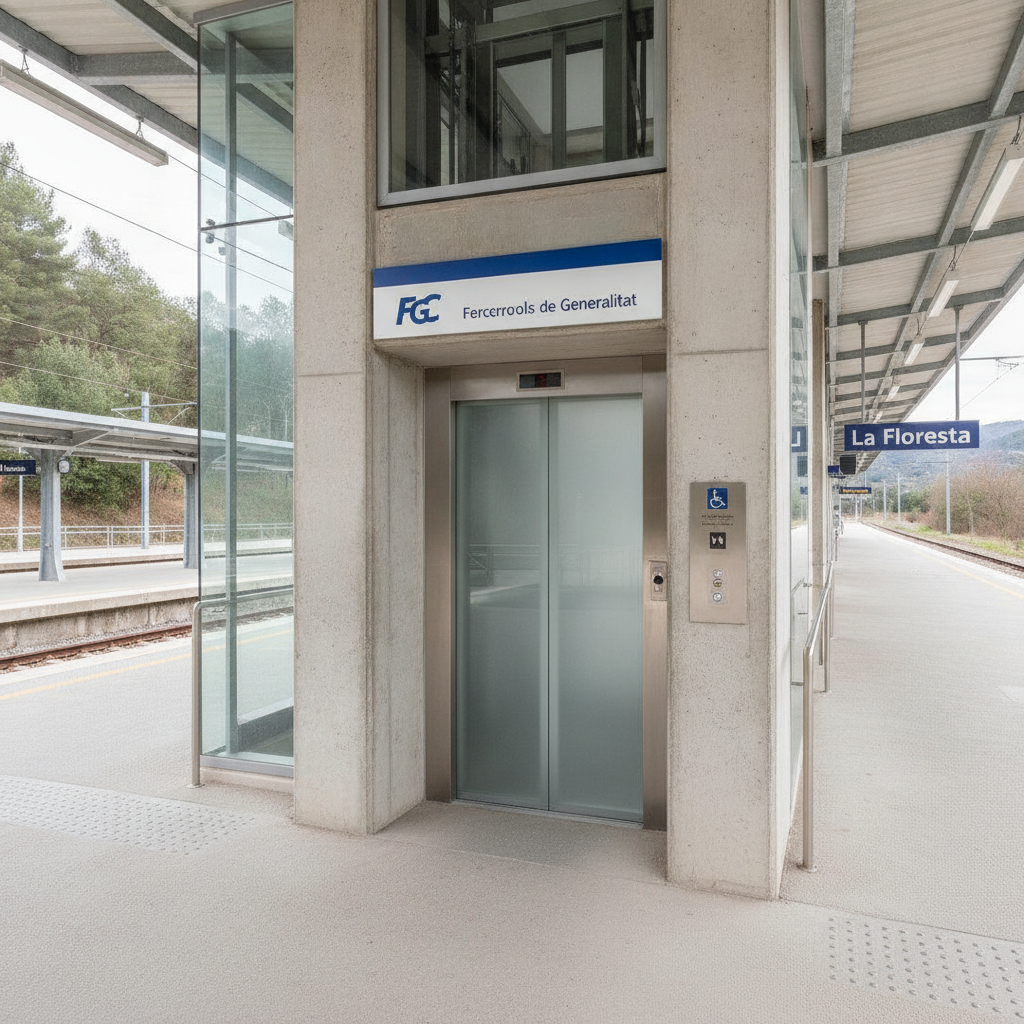 L'ascensor de FGC a La Floresta torna a funcionar després d'anys d'inactivitat