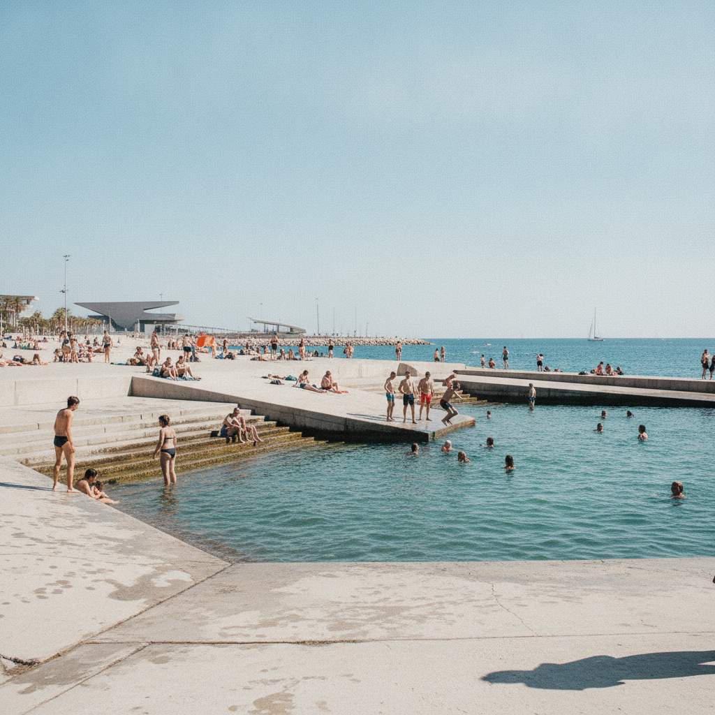 Reobre la Zona de Bగరys del Fòrum, la piscina més gran de Barcelona per a l'estiu