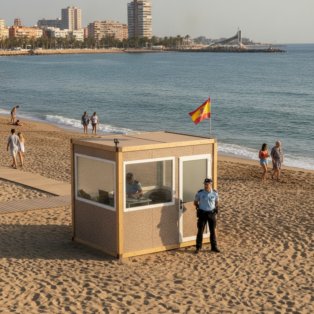 Badalona refuerza la seguridad en sus playas con un nuevo módulo de la Guardia Urbana