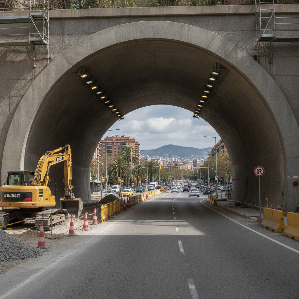 El túnel de Rubí reabre sin restricciones tras obras de emergencia