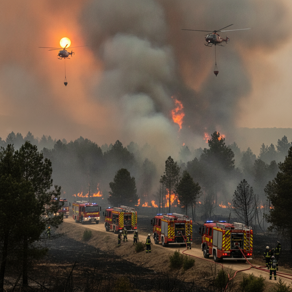 Incendi a Sentmenat (Barcelona): Continua actiu i es manté el confinament de veïns