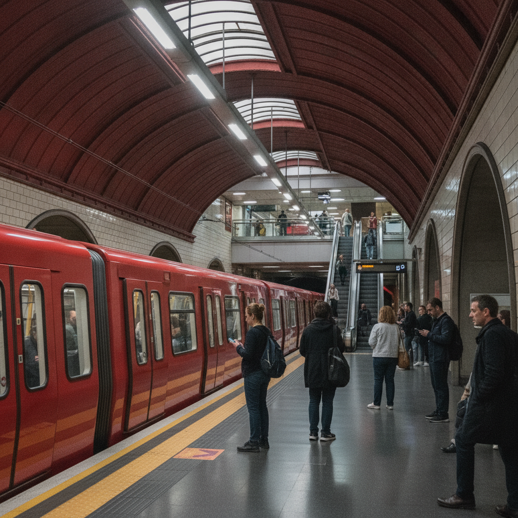 Detenidos dos hombres por robar una cadena de oro en el metro L1 y huir por las vías de Espanya