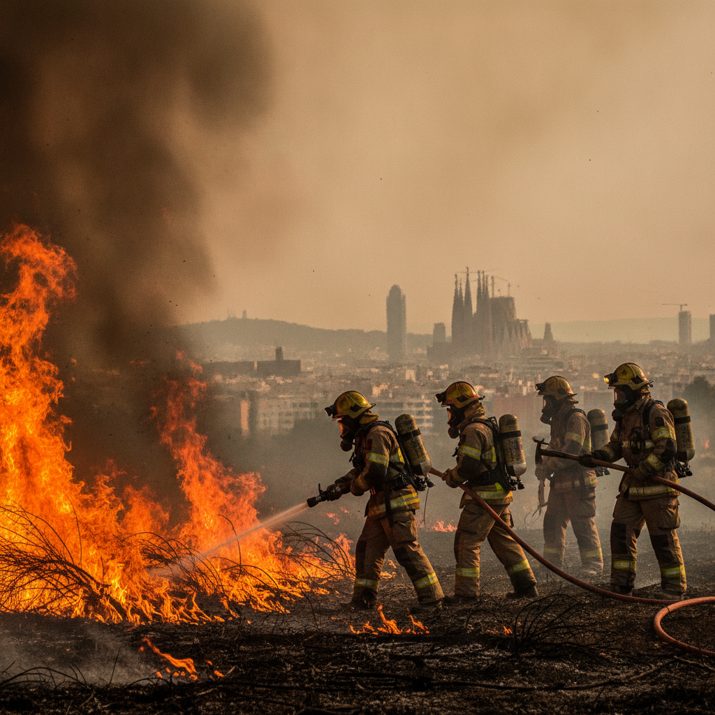 Bombers de Catalunya combaten múltiples incendis forestals en plena onada de calor