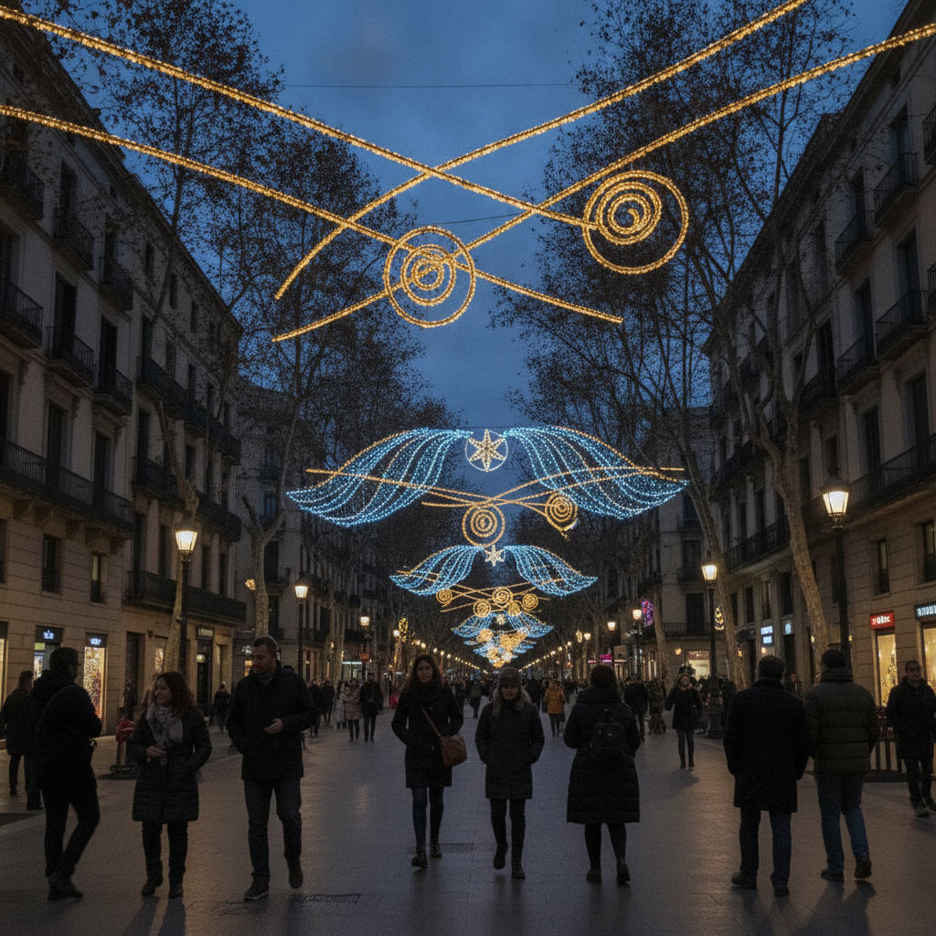 Barcelona expande els seus llums nadalencs a Rambla Prim i Passeig Maragall i recupera els 'galets'