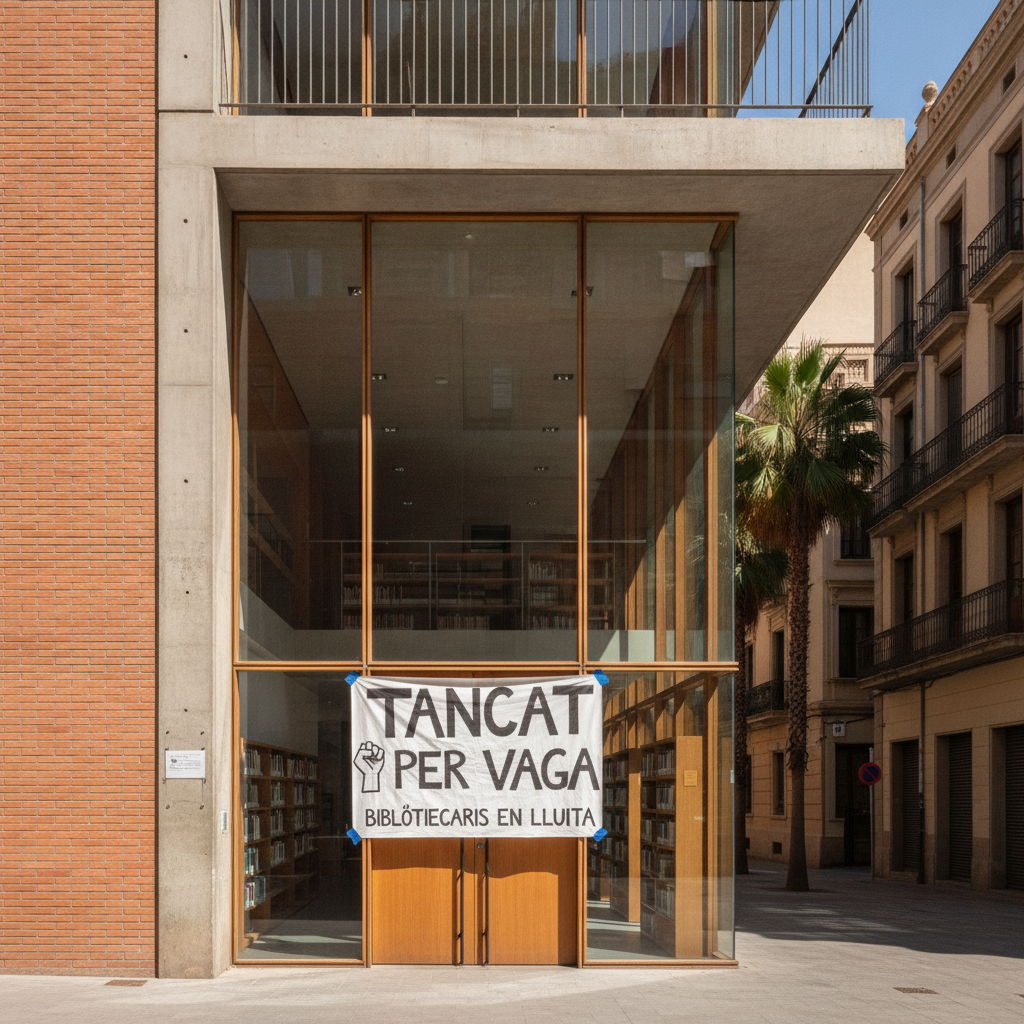 Una de cada quatre biblioteques de Barcelona, tancades aquest juliol per vaga indefinida