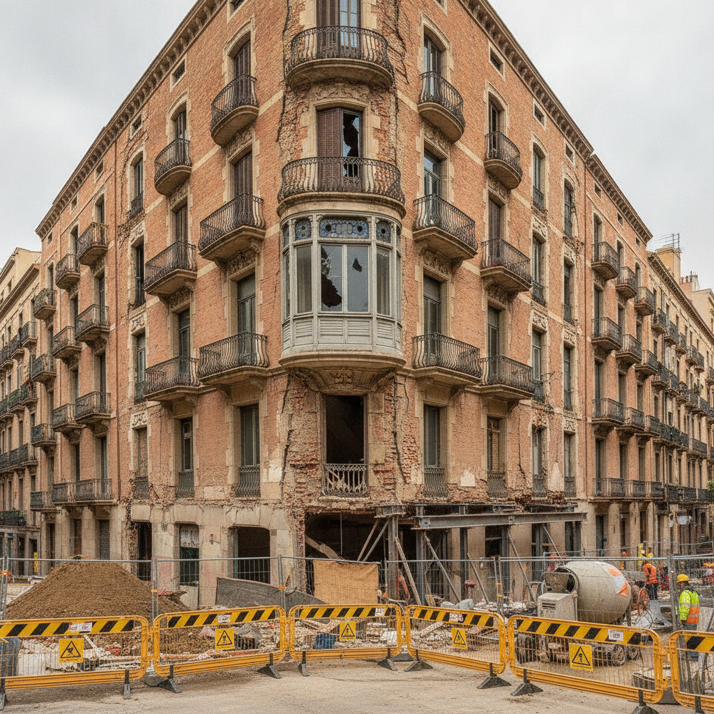 El Govern de la Generalitat estudiará indemnizaciones para los afectados por el socavón de la L9 en Barcelona