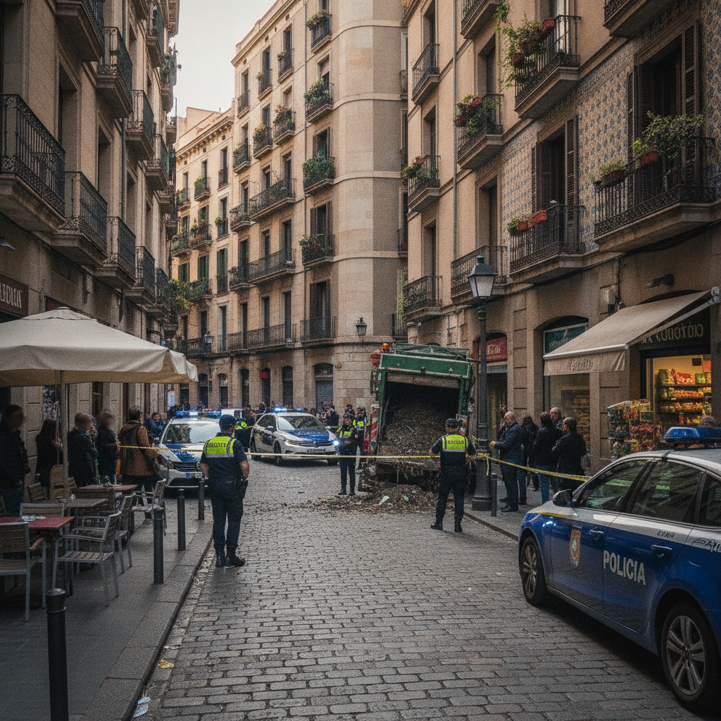 Un home de 86 anys mor després de ser atropellat per un vehicle de neteja a Hostafrancs