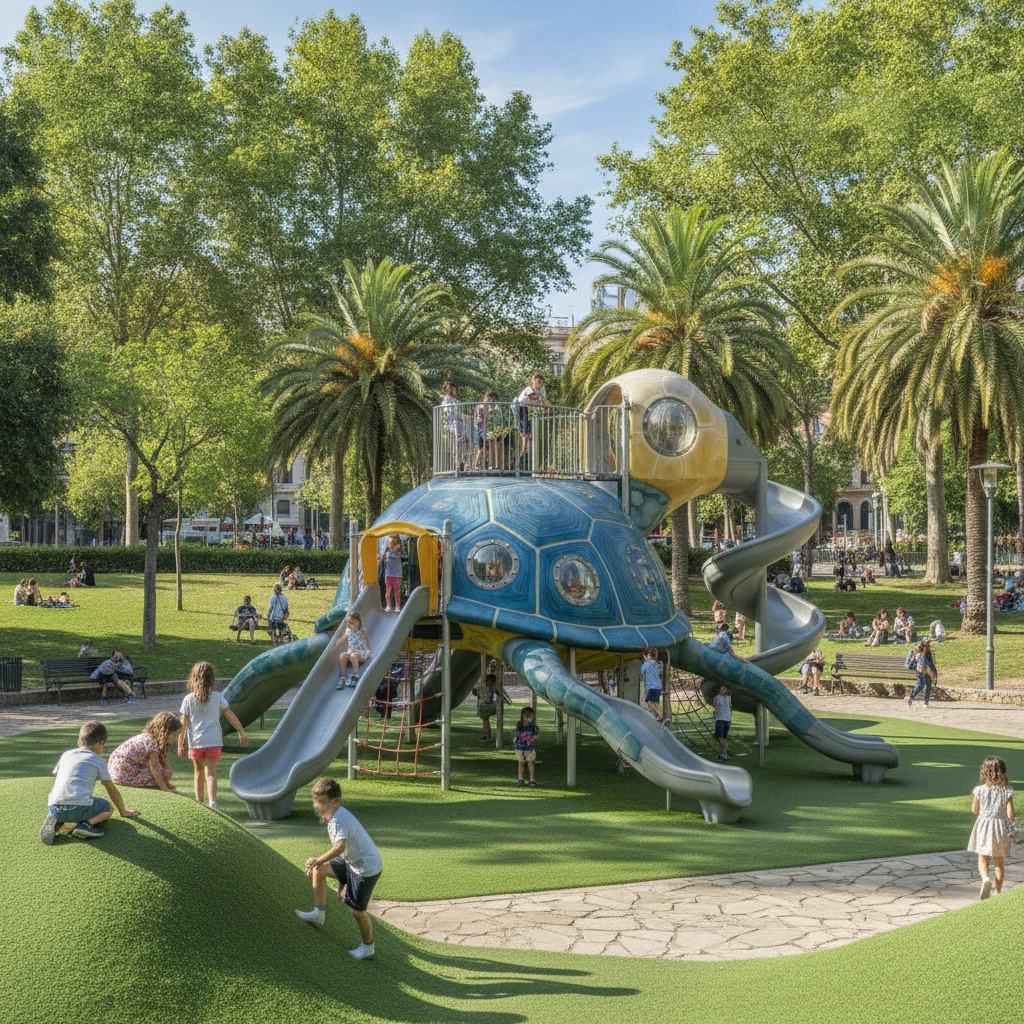 Barcelona: Un parc infantil amb forma de tortuga gegant es construirà a Nou Barris