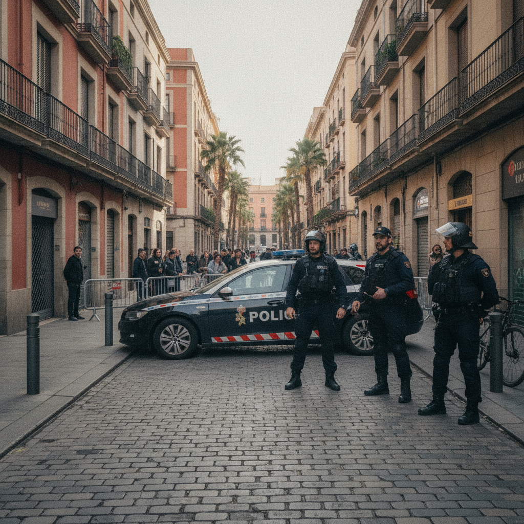 Mossos abren fuego contra un coche en L'Hospitalet tras intento de fuga