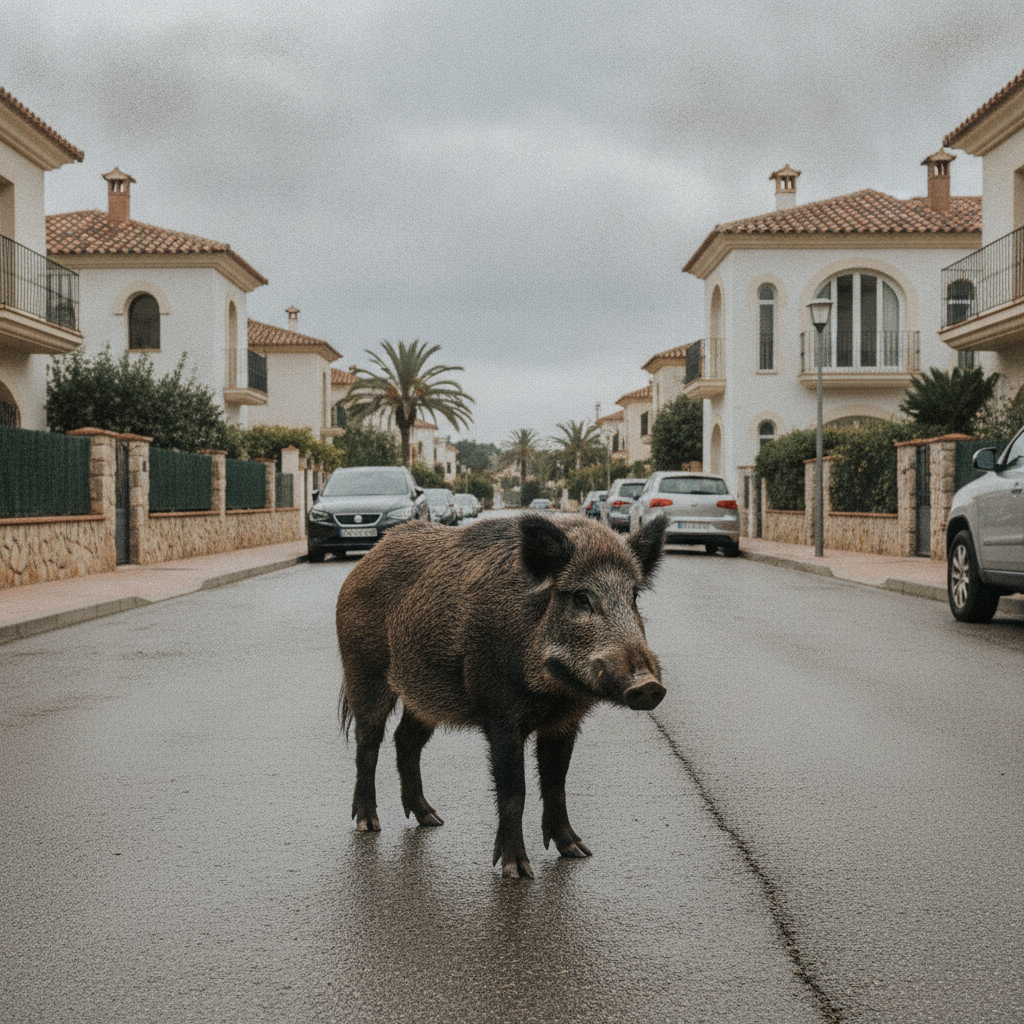 Cabrera de Mar en alerta: Senglars envaeixen els carrers i perden la por als humans