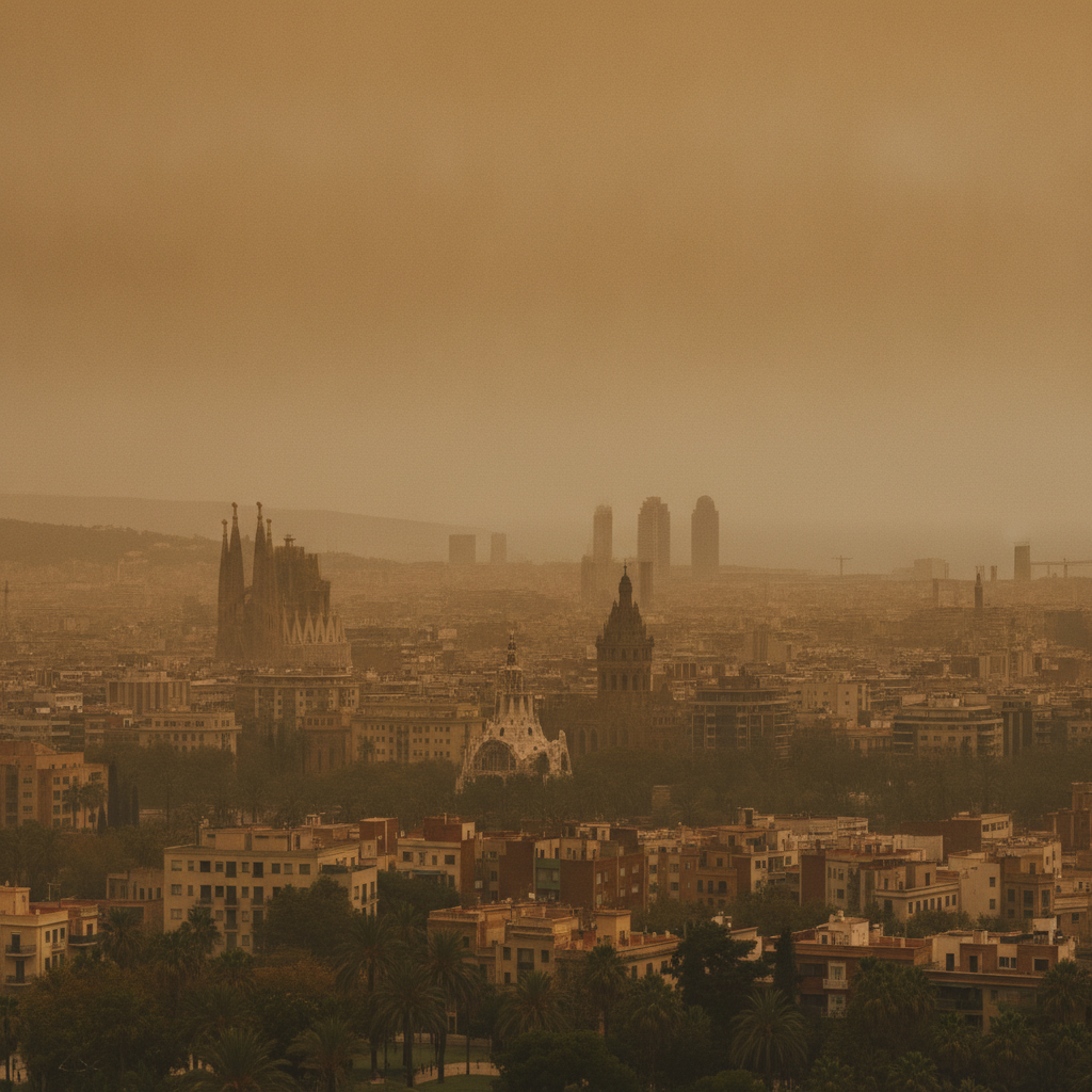 El cielo terroso en Barcelona: el viaje del polvo del Sáhara