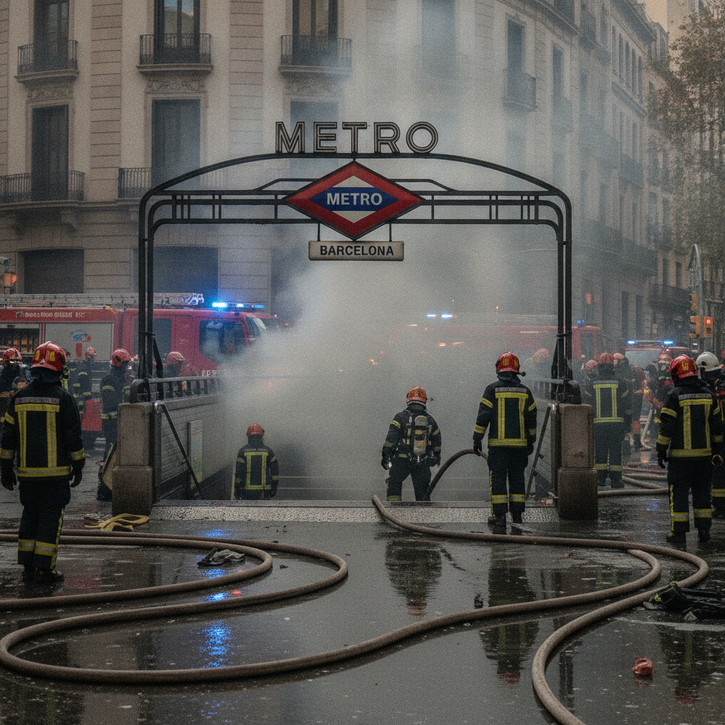 Vuit ferits en una explosió de gas en obres del metro de Plaça de Sants