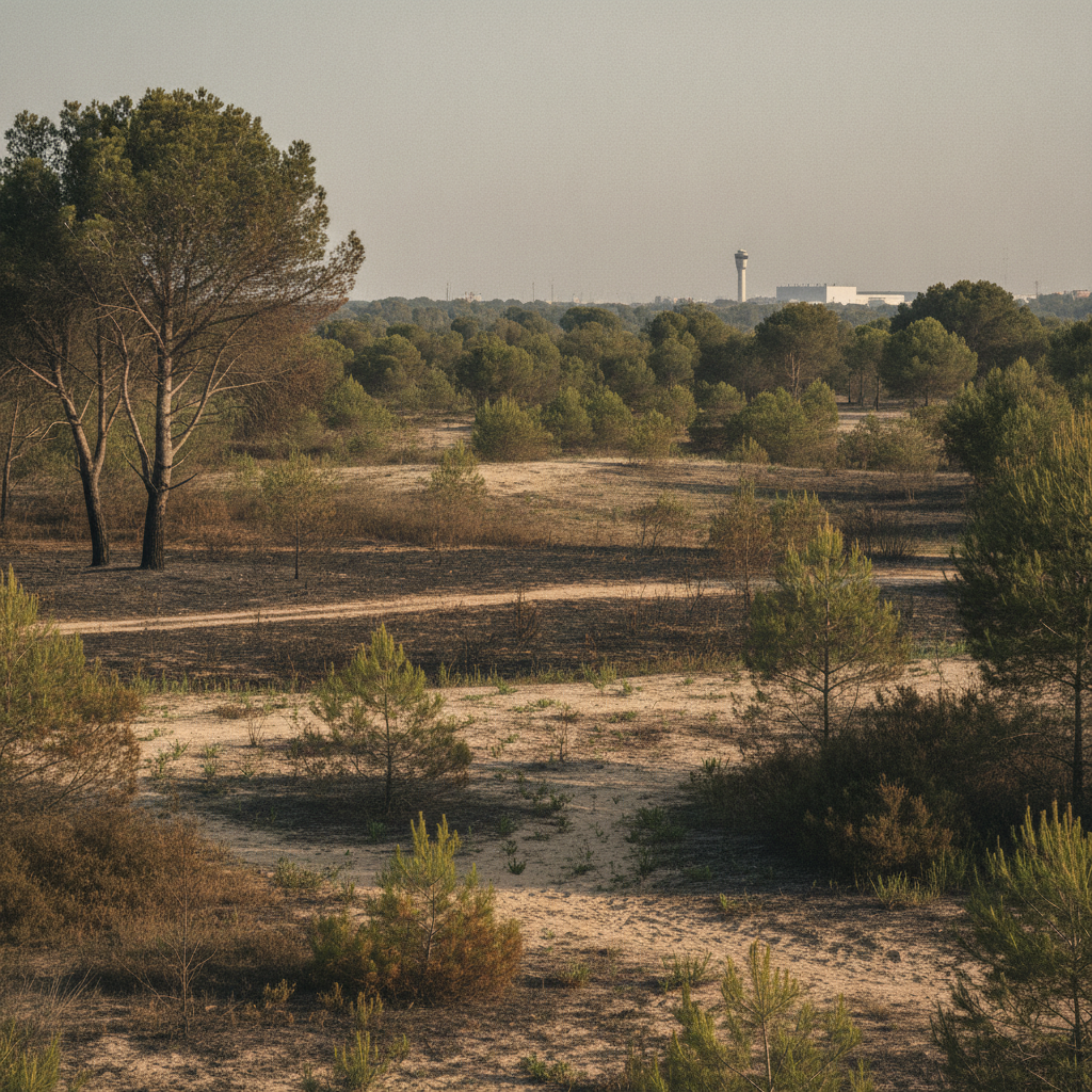 Detenido el presunto autor de tres incendios forestales en El Prat de Llobregat