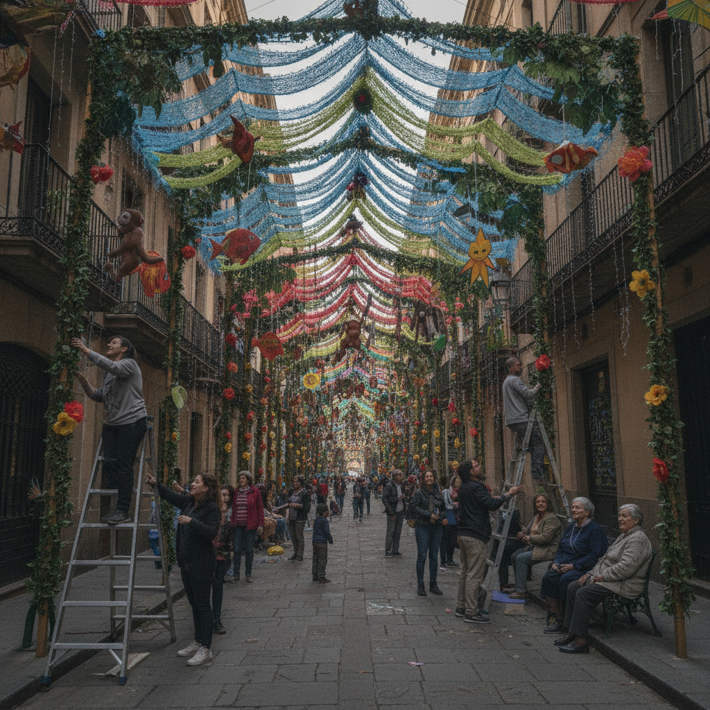 Sabotatge a Gràcia: Atacen un local decorat per a la Festa Major