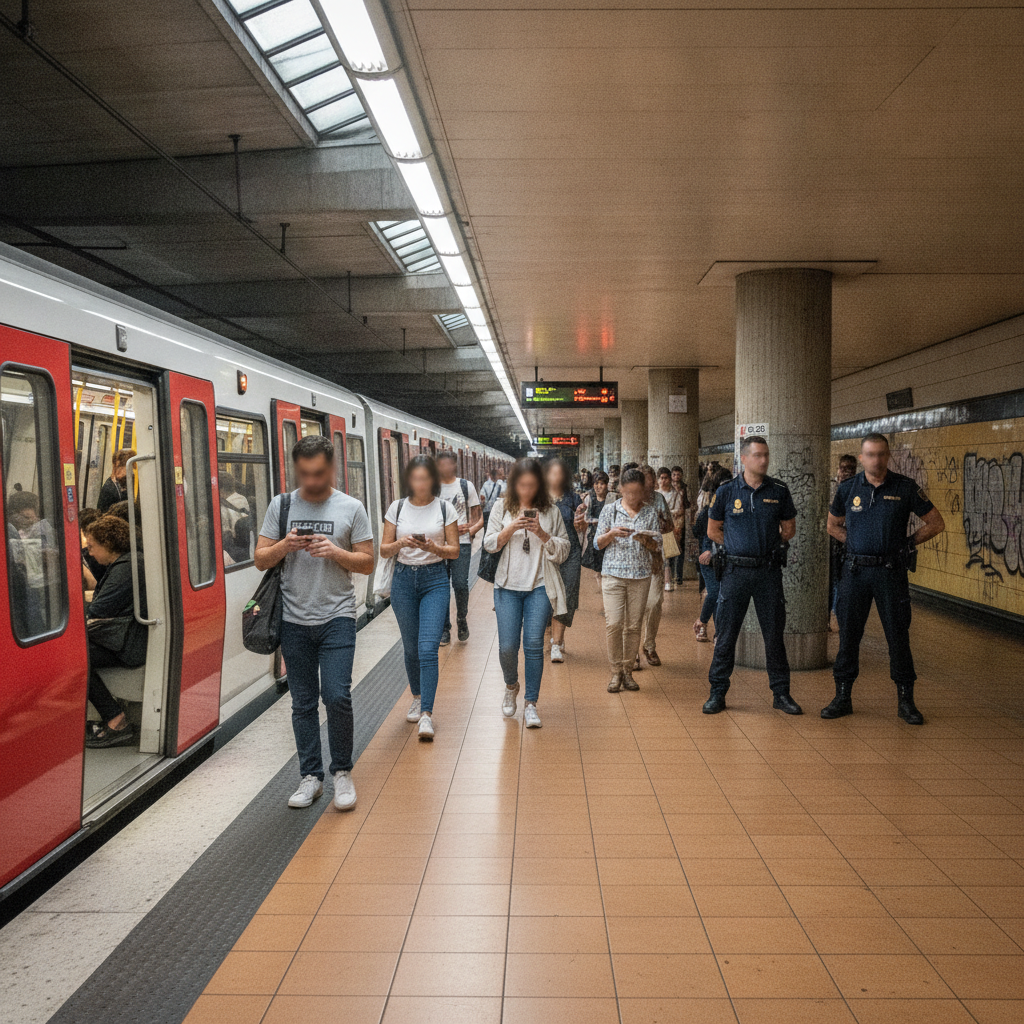 Descenso del 40% en robos en metro y trenes de Barcelona gracias a mayor presencia policial