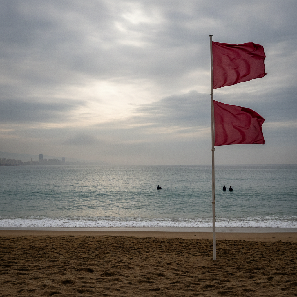 Prohibido el baño en playas de Badalona, Montgat y Sant Adrià por mala calidad del agua tras las lluvias