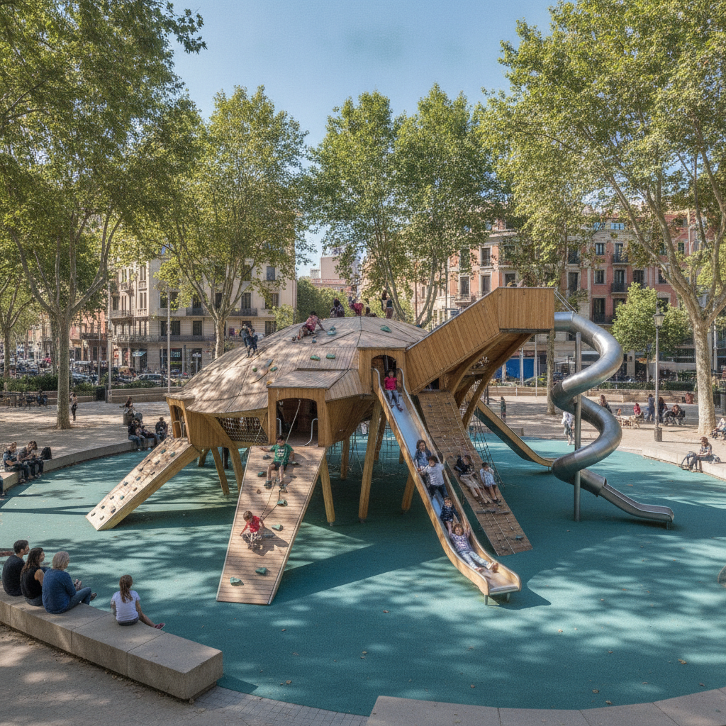 Barcelona: Parc infantil de tortuga gegant a Nou Barris amb 2,5 milions d'euros