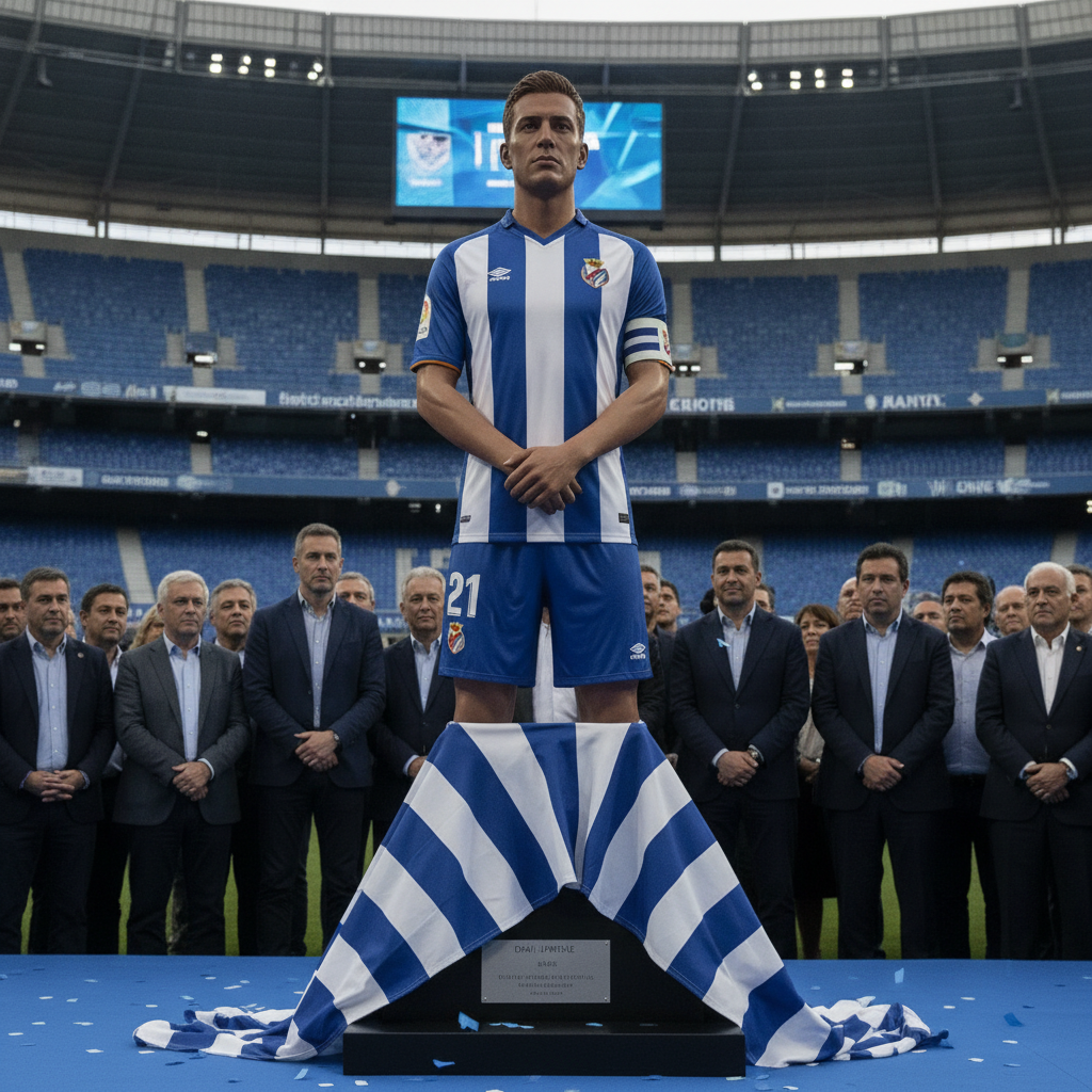 El RCD Espanyol inaugura una estatua de cera en honor a Dani Jarque