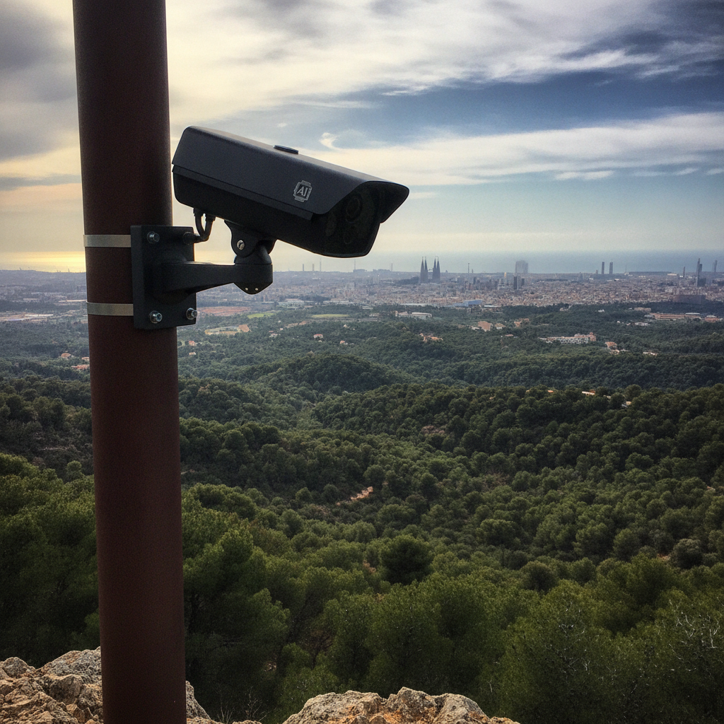 Collserola se blinda contra incendios: Cámaras con IA vigilarán el parque por las noches