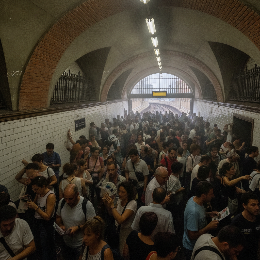 El calor asfixia las andanas del transporte público en Barcelona: "Es como la muerte"