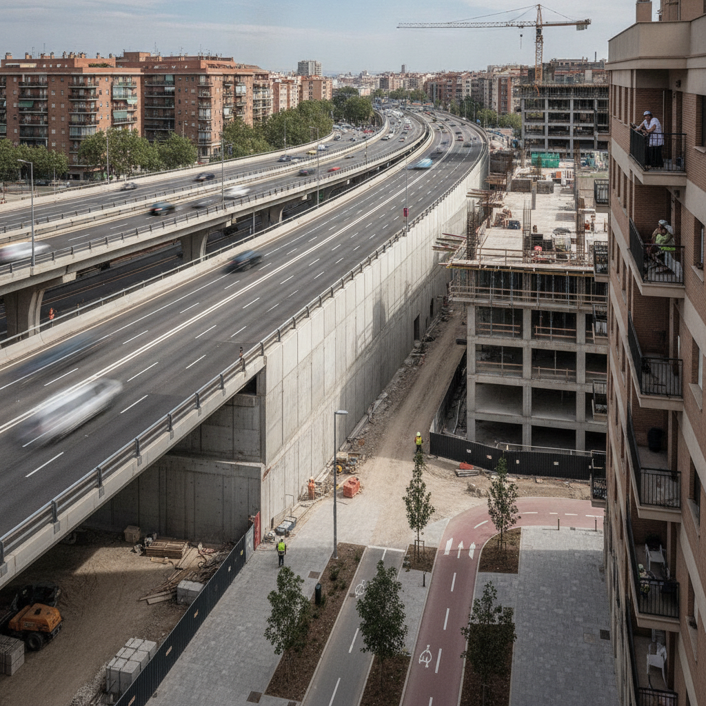 La Generalitat inicia el cubrimiento de la Gran Via de L'Hospitalet para acabar con el ruido vecinal