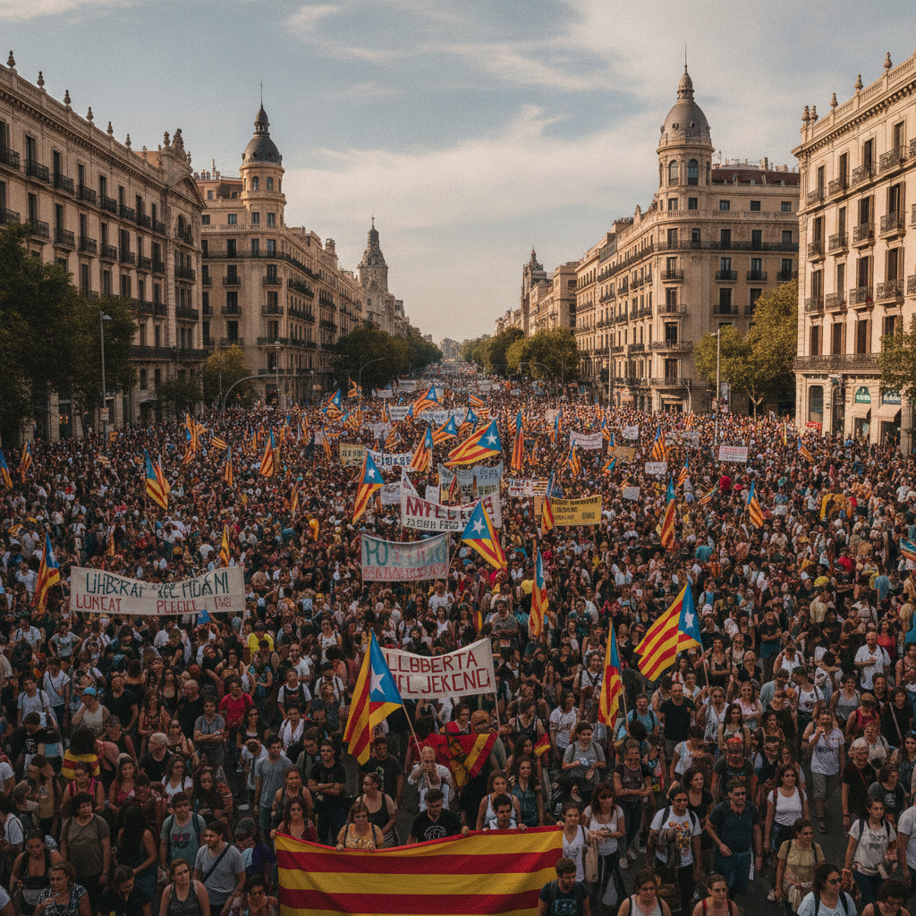 La manifestació independentista de l'11-S reuneix 45.000 persones a Barcelona