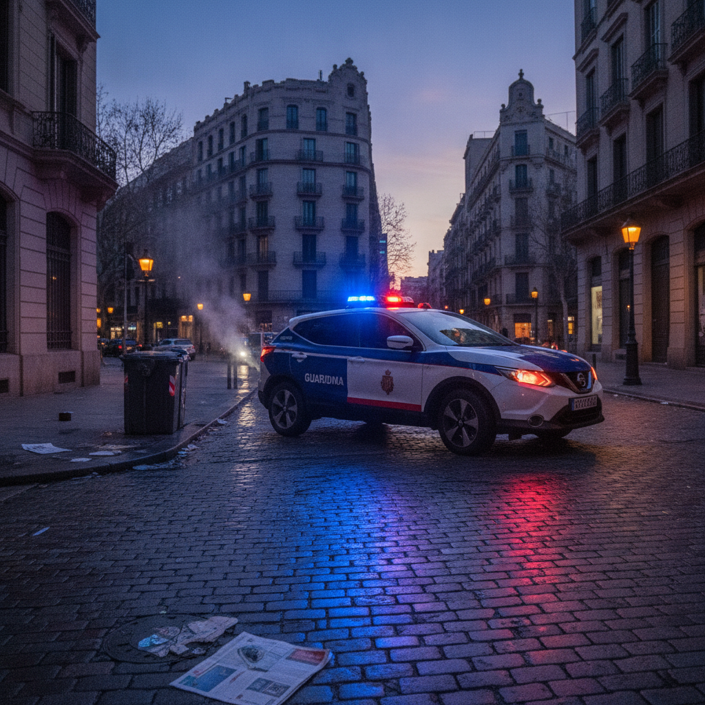 Detenida una persona en Barcelona tras amenazar a clientes de un restaurante