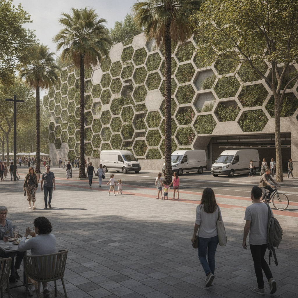 Barcelona planea trasladar la carga y descarga a aparcamientos subterráneos para mejorar la movilidad